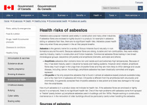Canadian Government and Asbestos